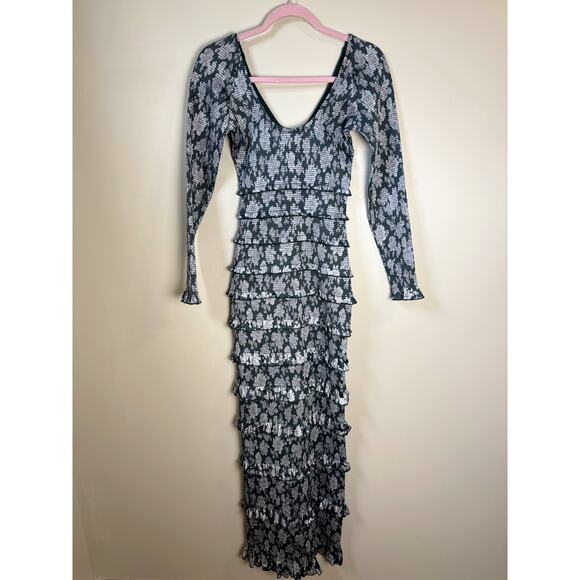 NEW NWT V. Chapman Lanie Floral Maxi Dress Size 4 - Picture 3 of 8